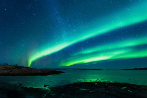 Aurora on the Lofoten Shore, jigsaw puzzle photo