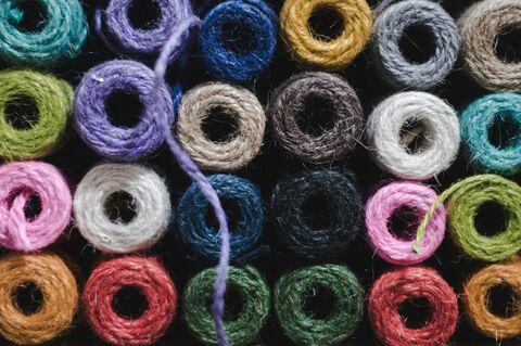 Coloured Jute Twine Rolls, jigsaw puzzle photo