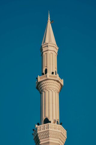 Minaret Against Blue Sky, jigsaw puzzle photo