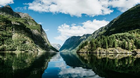 Fjord Reflection, jigsaw puzzle photo