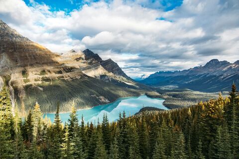 Peyto Lake, jigsaw puzzle photo