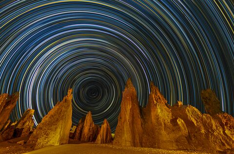 Star Trails over the Pinnacles, jigsaw puzzle photo