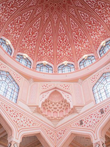 Pink Mosque Dome, jigsaw puzzle photo