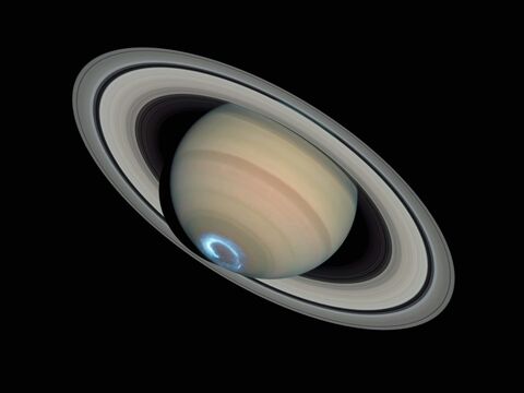 Saturn and Its Aurora, jigsaw puzzle photo