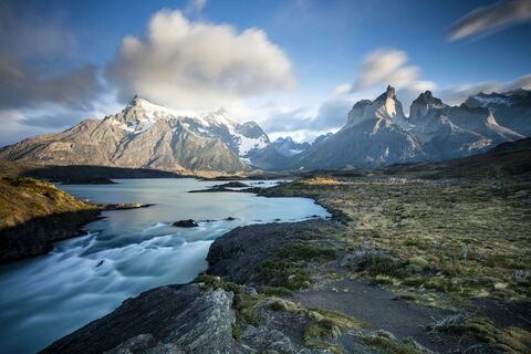 Torres del Paine River, jigsaw puzzle photo