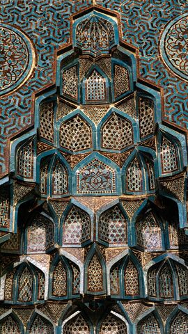 Turquoise Mosaic Muqarnas Niche, jigsaw puzzle photo
