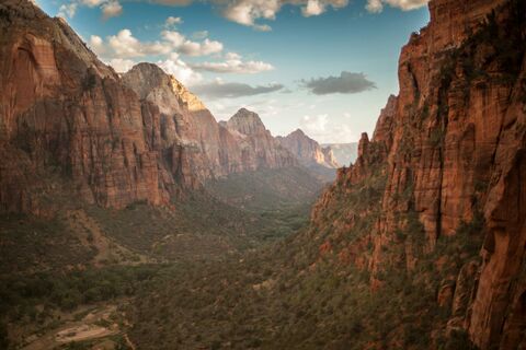 Zion Canyon Walls, jigsaw puzzle photo